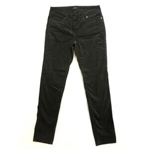 J McLAUGHLIN Velvet Jeans Women's 2 29 x 29 Olive Green Slim Tapered Velour